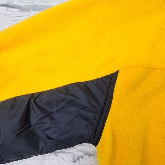Y2k Tommy Hilfiger Jeans Yellow Jacket Colorblock Fleece Mixed Media size Large - Picture 15 of 16